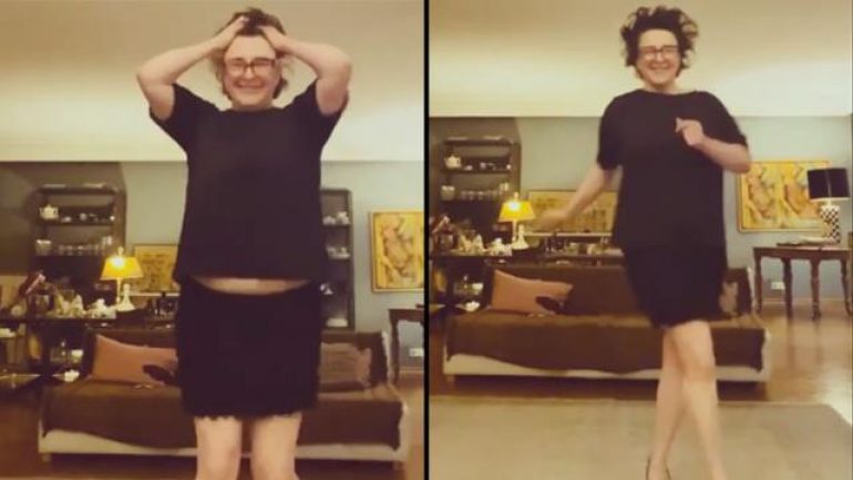 Esra Dermancıoğlu mini eteğiyle dans etti! Sosyal medya yıkıldı