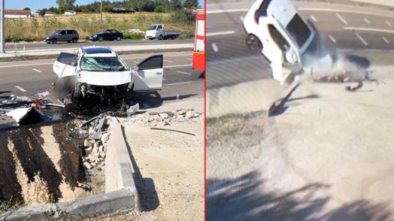 Korkunç kaza 3 kişiye mezar olmuştu! O anlar kameralar tarafından anbean görüntülendi