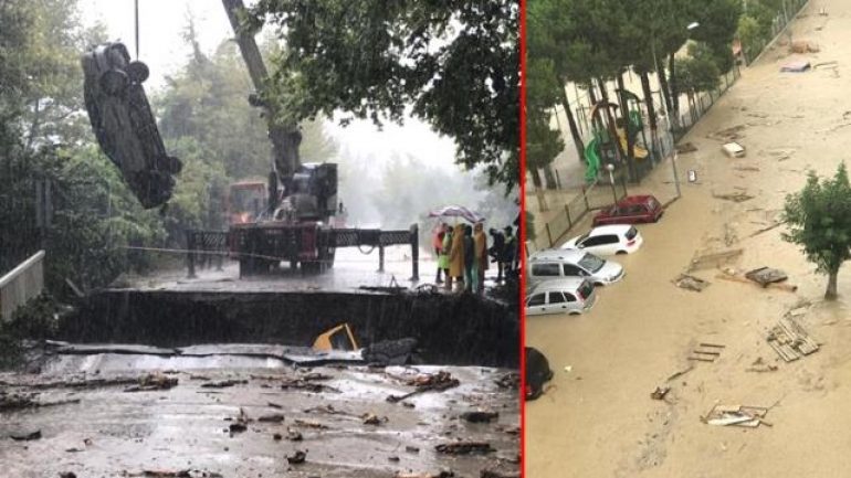 Karadeniz sele teslim! Sağanak yağış 5 ilde hayat felç etti