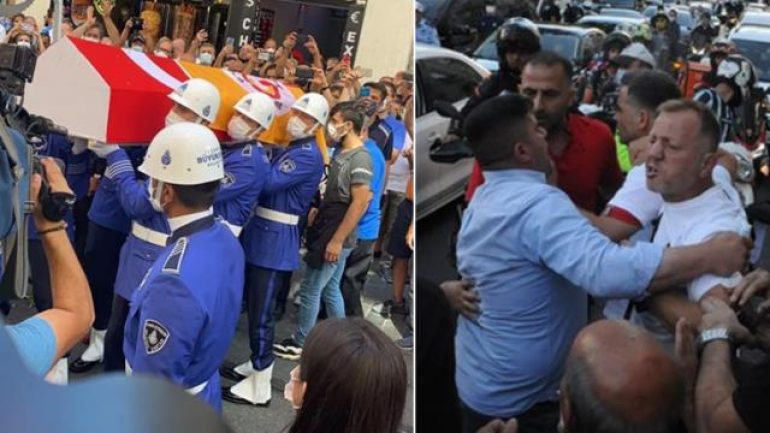 Ferhan Şensoy’un cenazesinde çirkin saldırı!