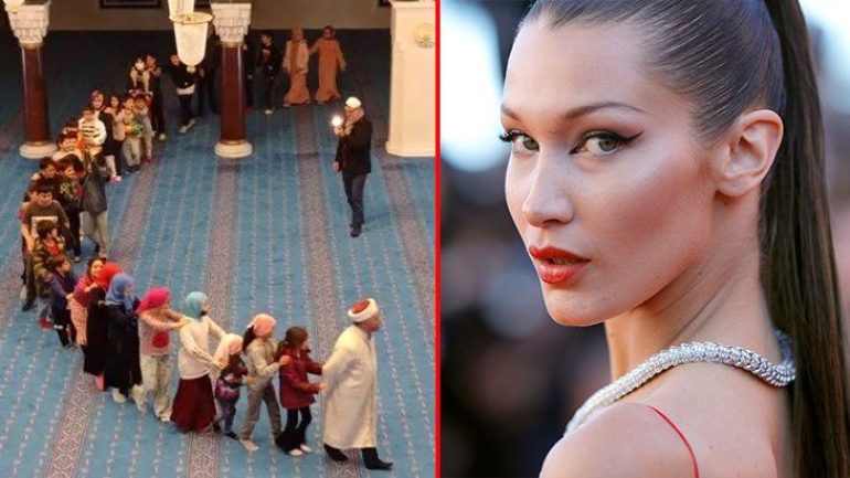 “Teravih treni” gündem olmuştu! Bella Hadid’in paylaşımı cami imamını mutlu etti
