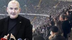 Bakan Soylu’dan stadyumda “Hükümet istifa” sloganları atan taraftarlara hodri meydan