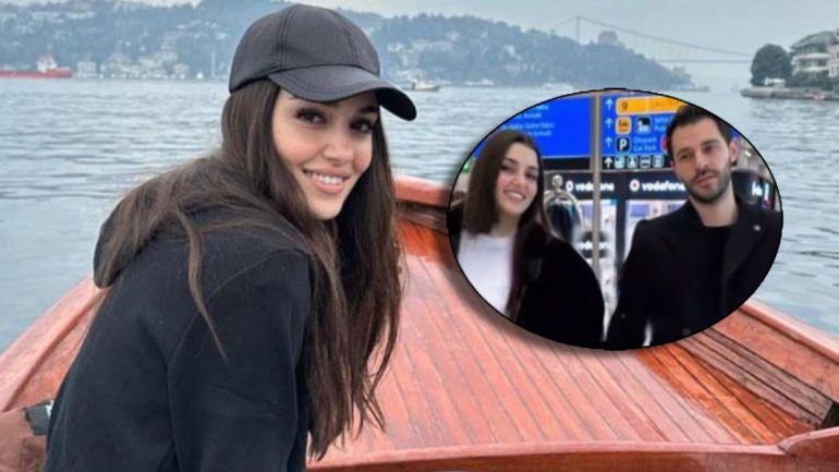 Hande Erçel ile sevgilisi Hakan Sabancı balığa çıktı!