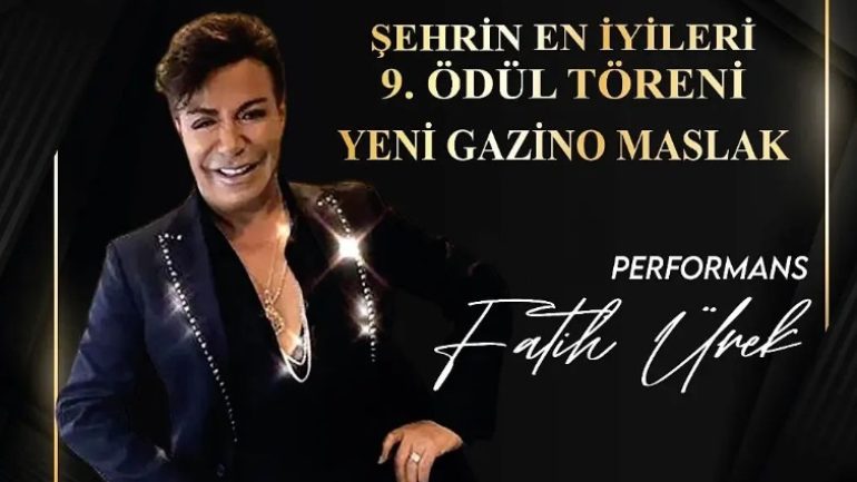 Fatih Ürek Şehrin En iyileri Ödül Töreni Sahnesinde