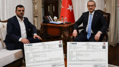 Ergünler Lojistik 5 milyon bağışladı, Vali Yavuz teşekkür etti