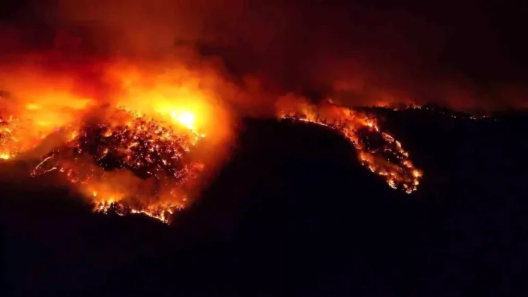 Karabük 5 gündür yanıyor! Yangının büyüklüğü kamerada