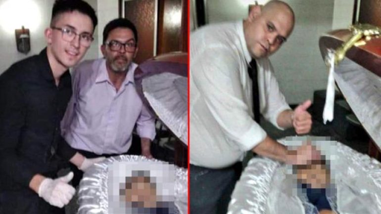 Maradona’nın cenazesinde skandal görüntü! Efsane ismin cansız bedeniyle fotoğraf çektirip paylaştılar