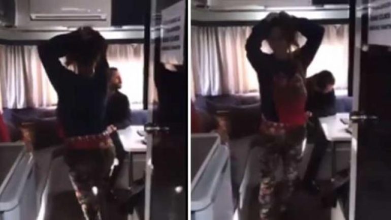 Erkan Kolçak Köstendil, Damla Sönmez’in oryantal dansına kafa çevirdi