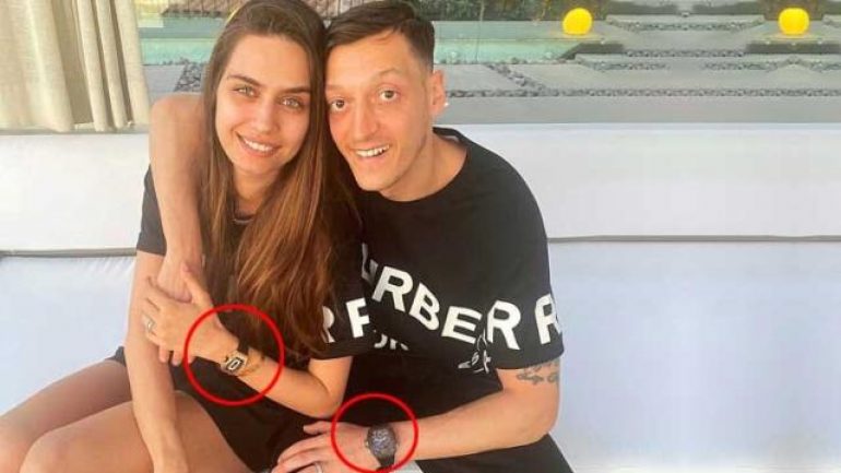 Amine Gülşe ve Mesut Özil’in saatleri servet değerinde