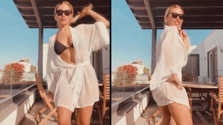 Edis’in şarkısıyla kendinden geçti! İrem Derici’den bikinili dans şov