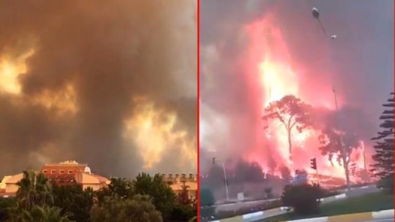 Turizm cenneti yanıyor! 3 mahalle boşaltıldı, alevler benzin istasyonuna ulaşabilir