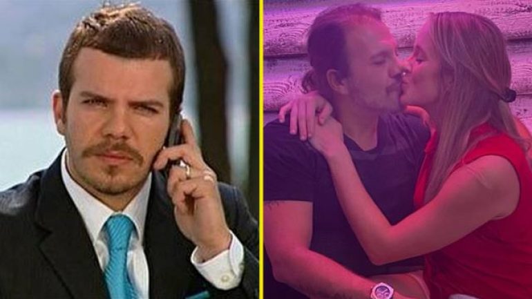 Tolga Karel eşini öpücüklere boğdu