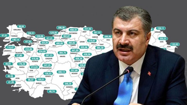 Bakan Koca açıkladı! Vaka sayısı en çok artan 10 ilimiz