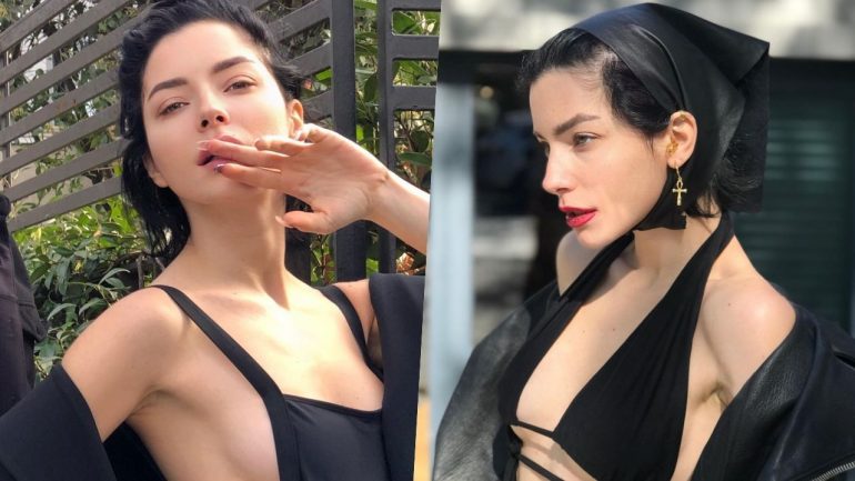 Merve Boluğur sınırları zorladı! Bikini üstü küçük geldi