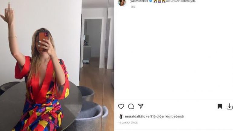 Yasmin Erbil orta parmak işareti yaptı, herkesin aklına bir isim geldi