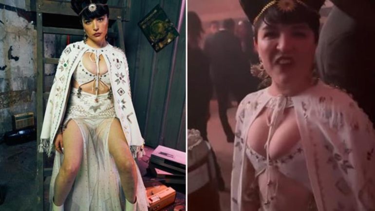 Gonca Vuslateri göğüs dekolteli elbisesiyle dans etti!