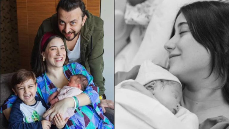 Hazal Kaya ve Ali Atay’dan dört kişilik aile pozu