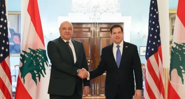 Lübnan Cumhurbaşkanı Aoun, ABD Dışişleri Bakanı Rubio ile bir araya geldi