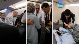 Uçakta fenalaşan yolcuya Sağlık Bakanı Memişoğlu müdahale etti