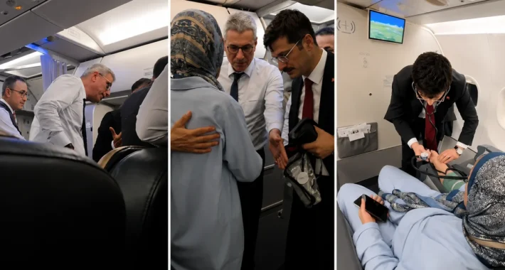Uçakta fenalaşan yolcuya Sağlık Bakanı Memişoğlu müdahale etti